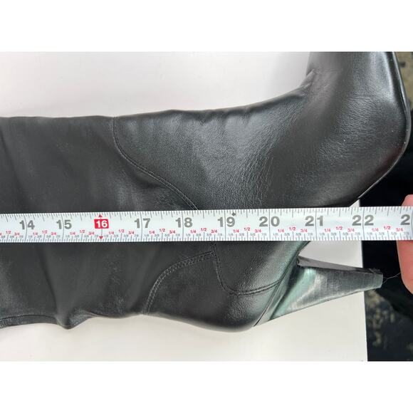 Guess Black Genuine Leather Knee High Boots Y2K Designer Formal Size US 7 
Chic - Picture 16 of 16
